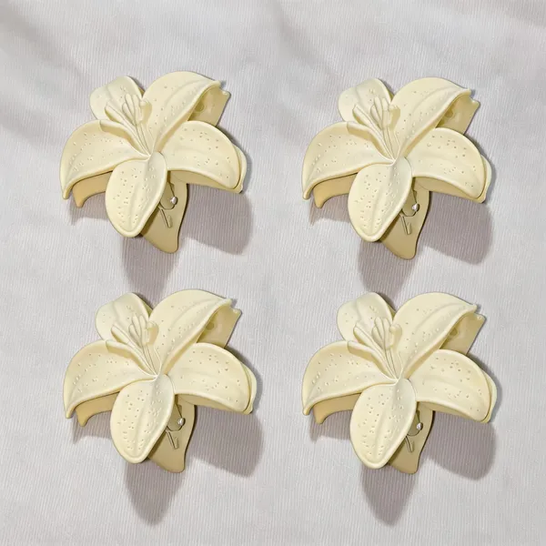 Ivory_Flower_Hair_Clip_for_Women_Pack_Of_4