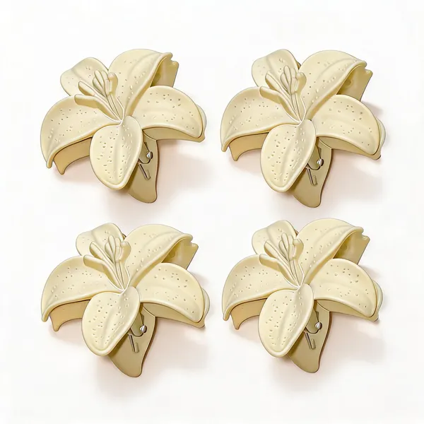 Ivory_Flower_Hair_Clip_for_Women_Pack_Of_4