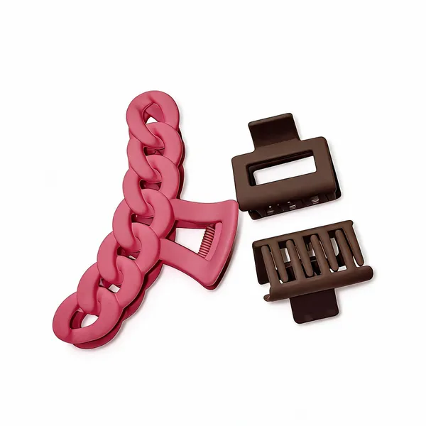 Pink_And_Brown_Decorative_Hair_Clips_Set_Pack_Of_3