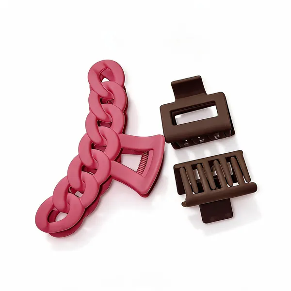 Pink_And_Brown_Decorative_Hair_Clips_Set_Pack_Of_3