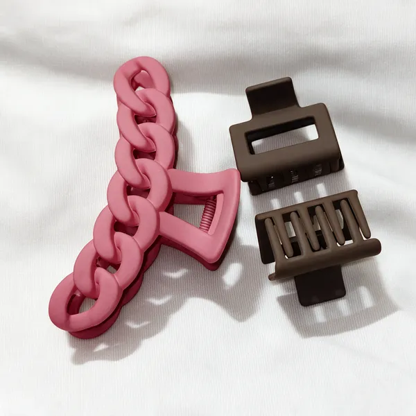 Pink_And_Brown_Decorative_Hair_Clips_Set_Pack_Of_3