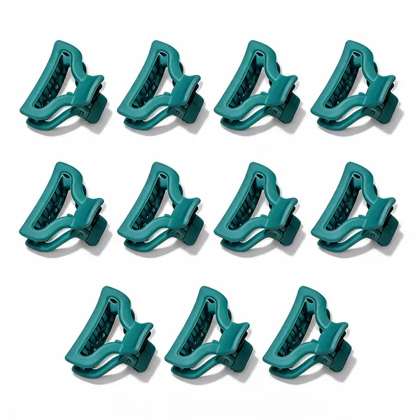 Teal_Plastic_Hair_Claw_Clip_Pack_Of_11