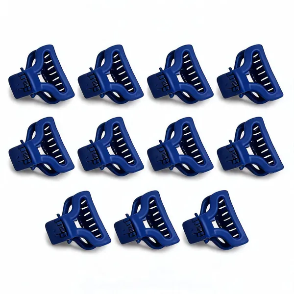 Navy_Blue_Plastic_Hair_Claw_Clip_Pack_Of_11
