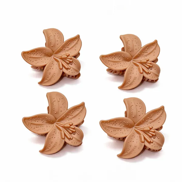 Peach_Flower_Shaped_Decorative_Ornament_Pack_Of_4