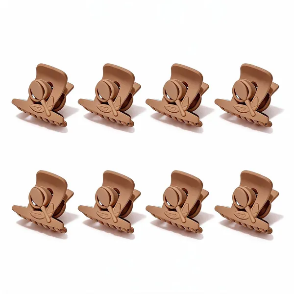 Brown_Claw_Hair_Clip_for_Women_Pack_Of_8