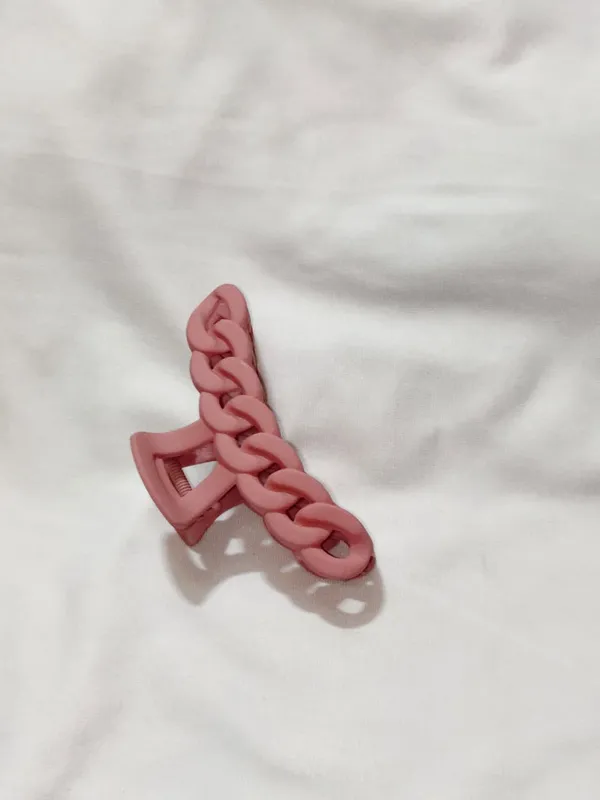 Pink_Chain_Link_Hair_Claw_Clip_Pack_Of_4
