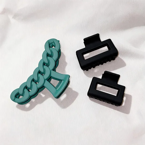 Teal_And_Black_Hair_Claw_Clips_Set_for_Women_Pack_Of_3