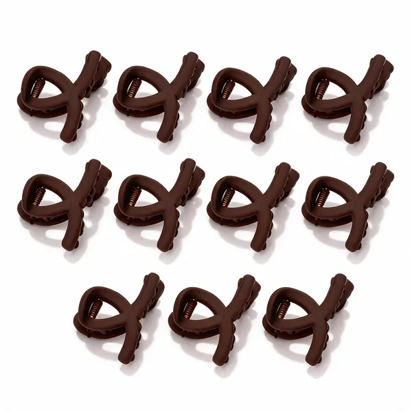 Brown_Curved_Hair_Clip_Pack_Of_11