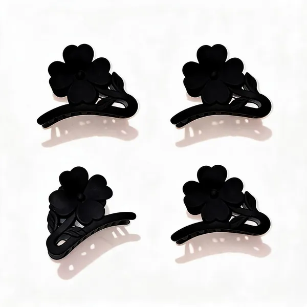 Black_Floral_Hair_Clip_Pack_Of_4