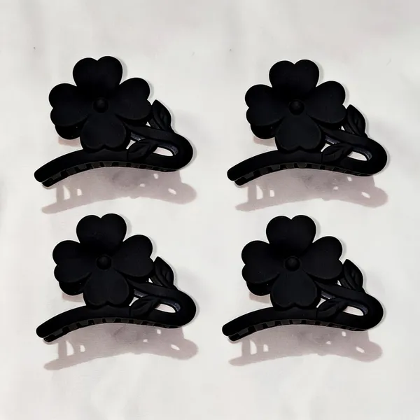 Black_Floral_Hair_Clip_Pack_Of_4