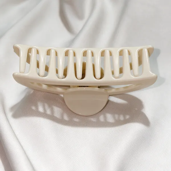 Cream_Curved_Claw_Hair_Clip_Pack_Of_4