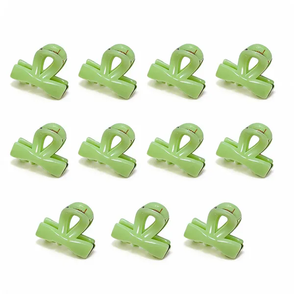 Green_Plastic_Hair_Claw_Clip_for_Women_Pack_Of_11