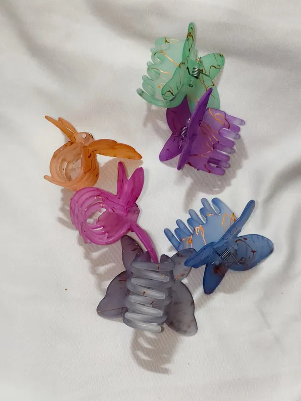 Multicolour_Butterfly_Claw_Hair_Clips_Set_Pack_Of_6