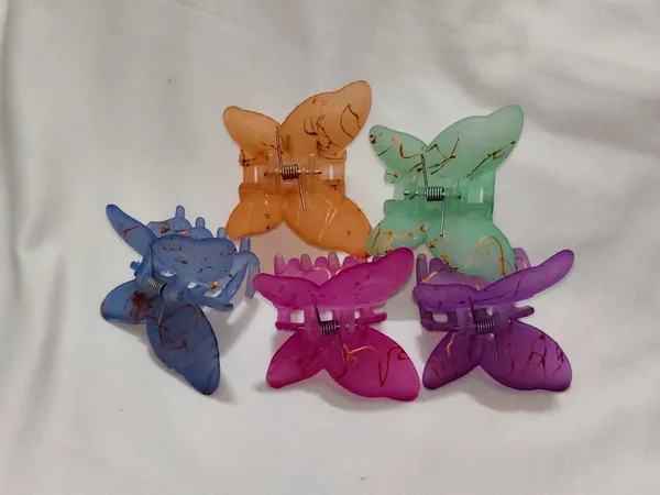 Multicolor_Butterfly_Hair_Claw_Clips_Set_Pack_Of_6