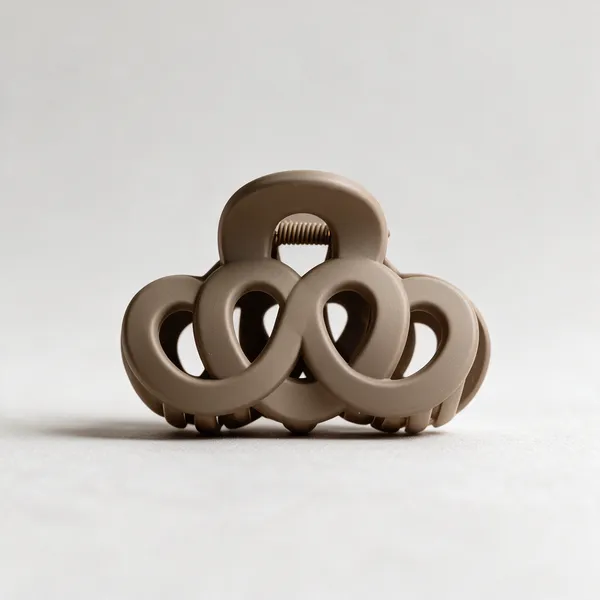 Brown_Loop_Pattern_Hair_Claw_Clips_Set_Pack_Of_9