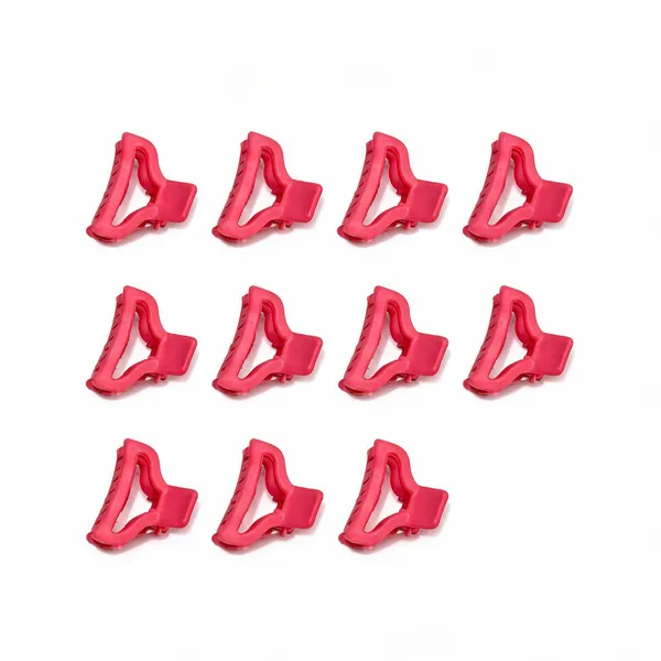 Pink_Plastic_Triangular_Hair_Clip_Pack_Of_11