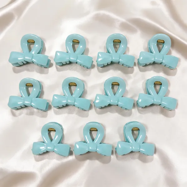 Mint_Bow_Hair_Clip_Pack_Of_11