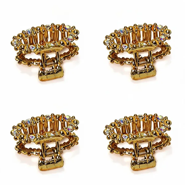 Gold_Tone_Rhinestone_Hair_Claw_Clip_for_Women_Pack_Of_4