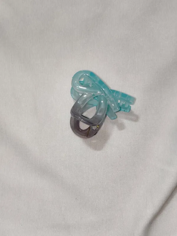 Teal_And_Grey_Translucent_Hair_Claw_Clips_Pack_Of_11