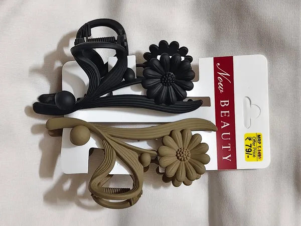 Black_And_Brown_Floral_Hair_Claw_Clips_Pack_Of_3