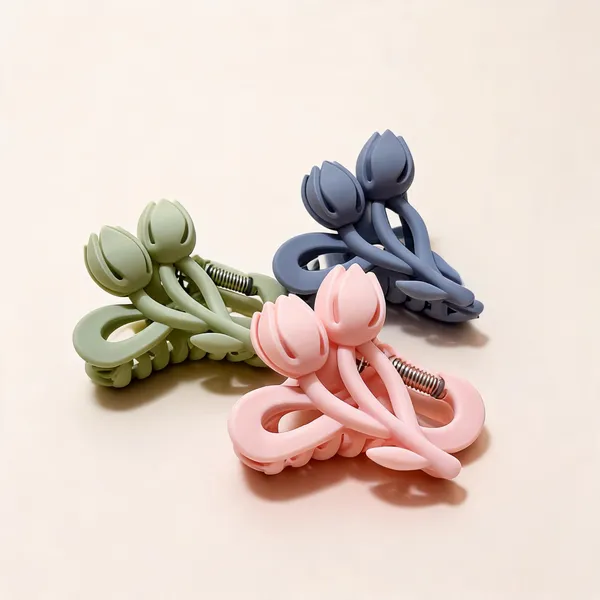 Pastel_Tulip_Floral_Hair_Claw_Clips_Set_Pack_Of_3