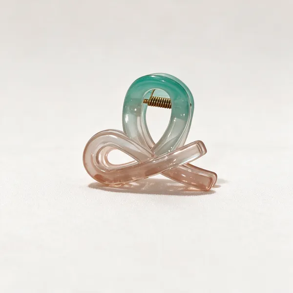 Peach_And_Teal_Translucent_Hair_Claw_Clip_Pack_Of_11