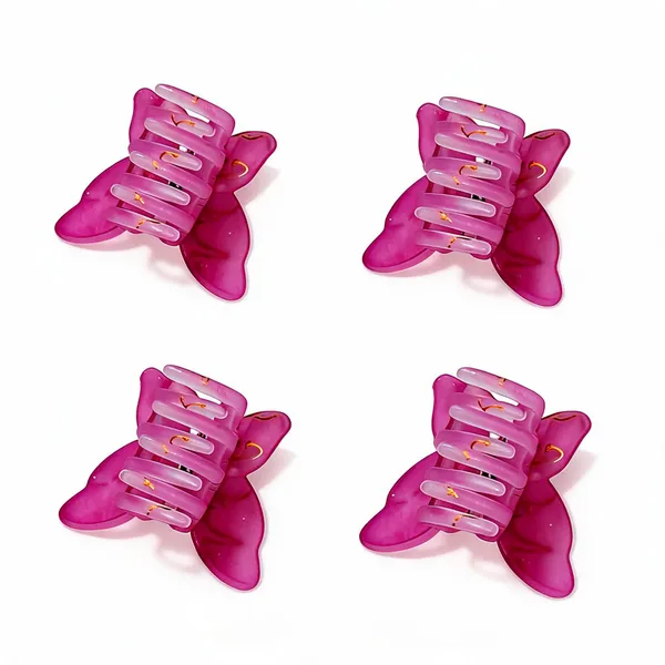 Pink_Plastic_Hair_Claw_Clip_for_Women_Pack_Of_4