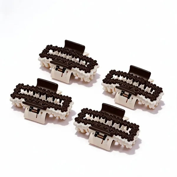 Brown_Beaded_Rectangular_Hair_Claw_Clip_for_Women_Pack_Of_4