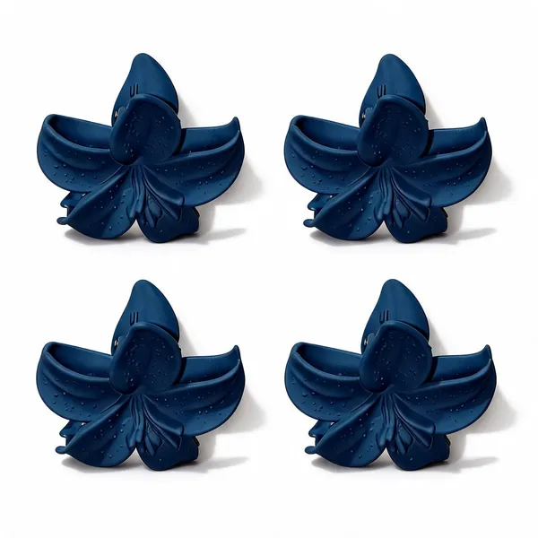 Blue_Flower_Hair_Clip_Pack_Of_4