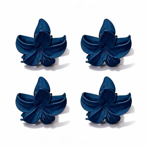 Blue_Flower_Hair_Clip_Pack_Of_4