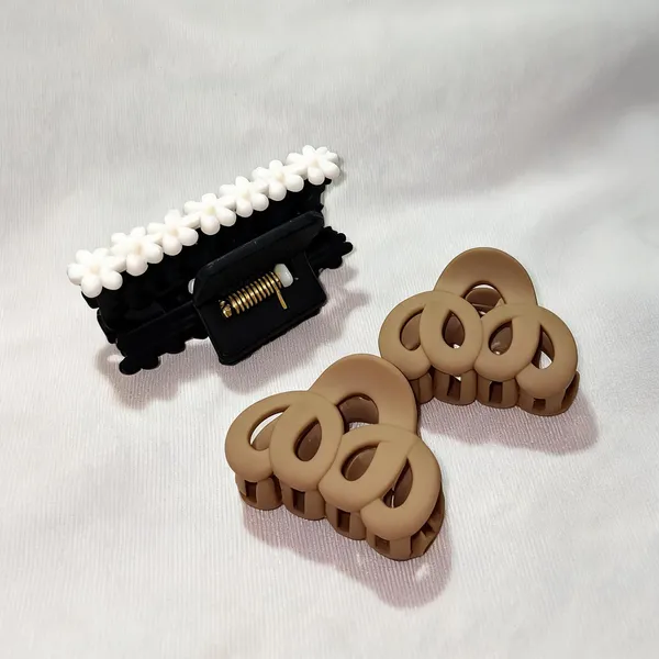 Black_White_And_Brown_Decorative_Hair_Clip_Set_Pack_Of_3