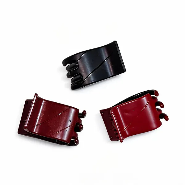 Red_And_Black_Claw_Hair_Clips_Set_Pack_Of_3