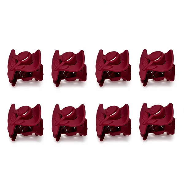 Maroon_Plastic_Hair_Claw_Clip_Pack_Of_8