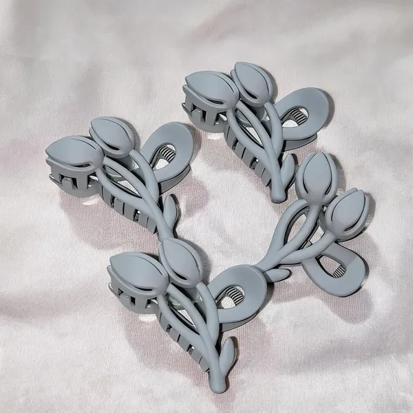 Grey_Floral_Hair_Claw_Clip_for_Women_Pack_Of_4