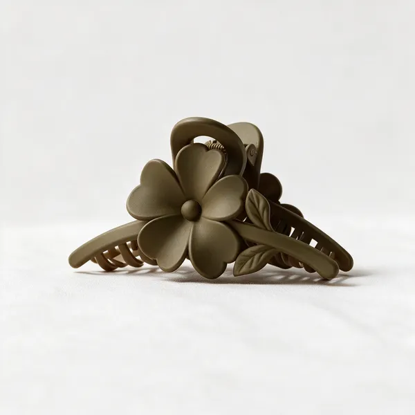 Brown_Flower_Shaped_Hair_Clip_Pack_Of_4