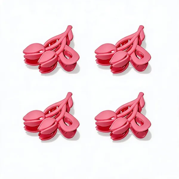 Pink_Oval_Hair_Clip_Set_Pack_Of_4