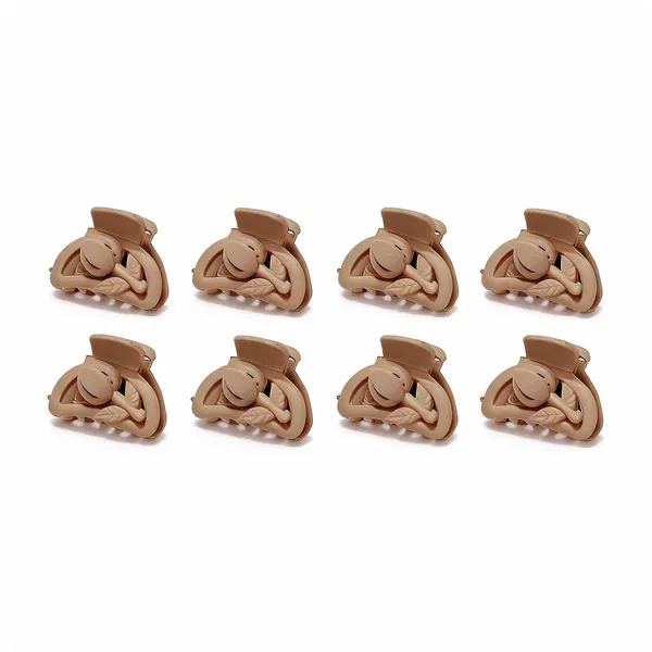 Beige_Claw_Hair_Clip_Pack_Of_8