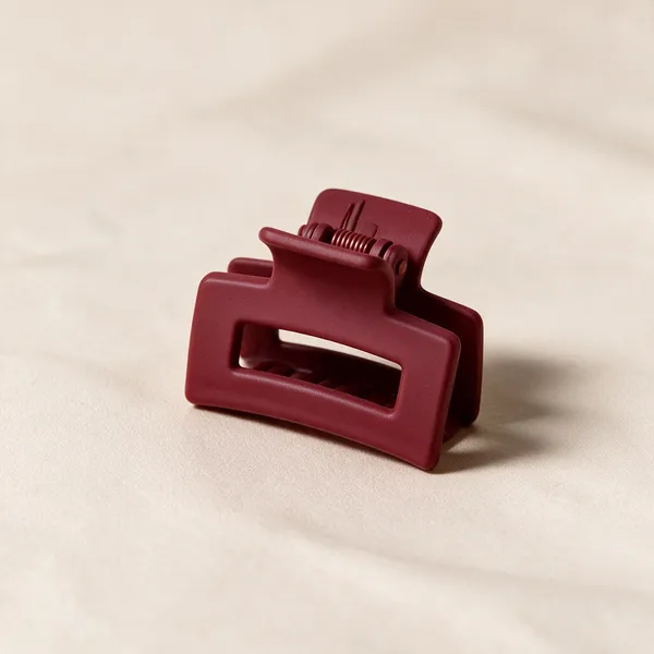 Burgundy_Rectangular_Hair_Claw_Clip_for_Women_Pack_Of_11