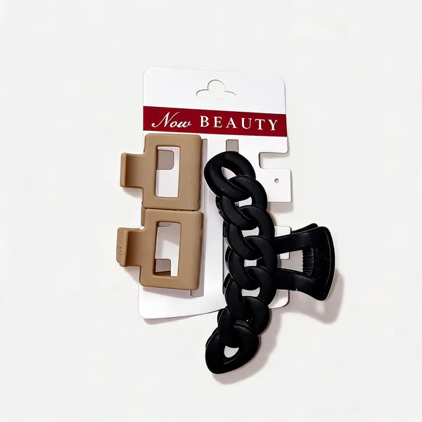 Black_And_Beige_Hair_Claw_Clips_Set_Pack_Of_3
