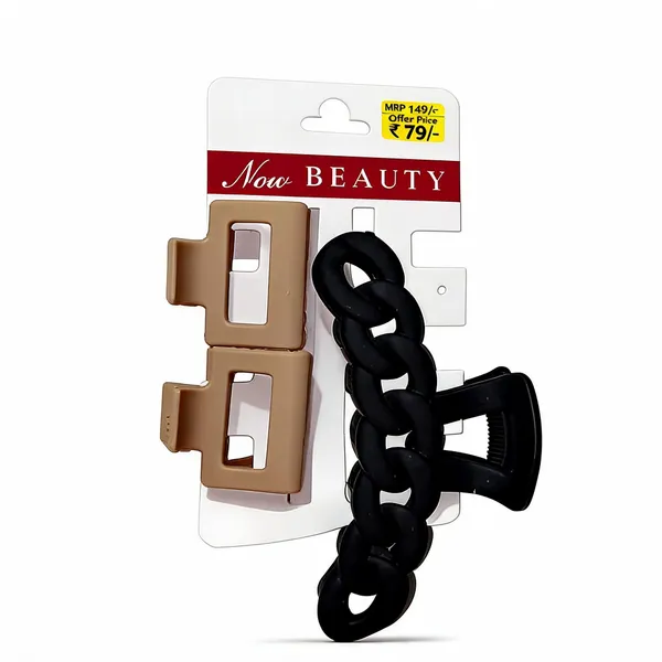 Black_And_Beige_Hair_Claw_Clips_Set_Pack_Of_3