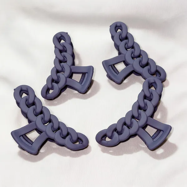 Purple_Chain_Link_Hair_Claw_Clip_for_Women_Pack_Of_4