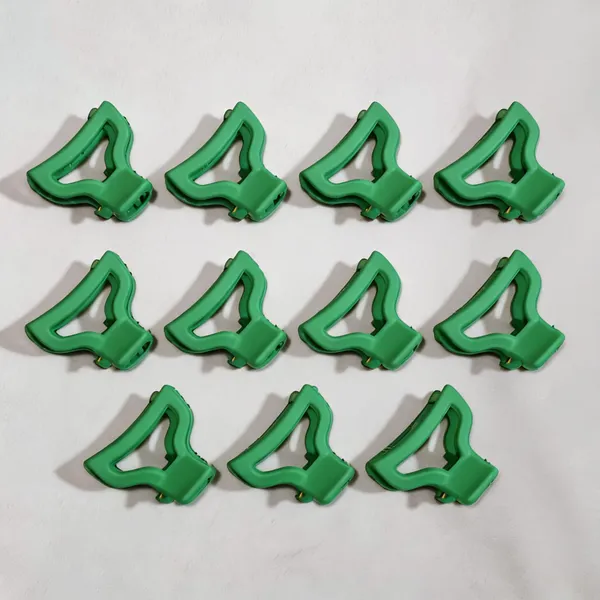 Green_Plastic_Triangular_Plant_Support_Clip_Pack_Of_11
