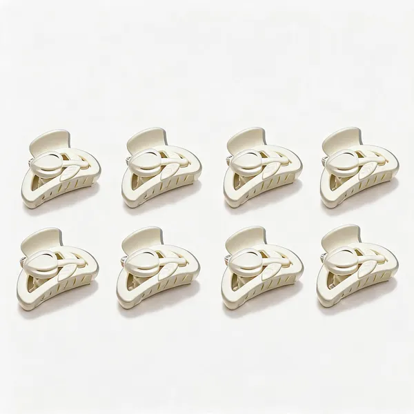 White_Plastic_Triangle_Hair_Claw_Clip_for_Women_Pack_Of_8