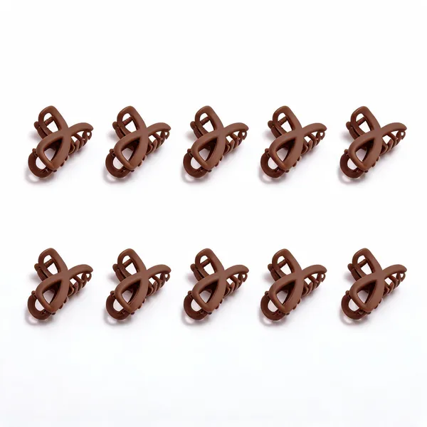 Brown_Plastic_Hair_Claw_Clip_for_Women_Pack_Of_11