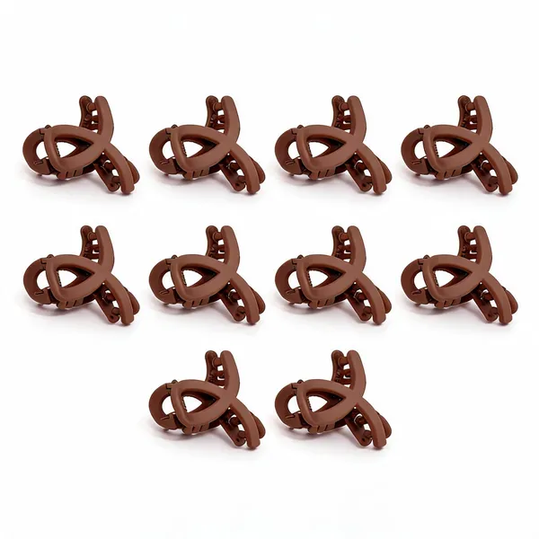 Brown_Plastic_Hair_Claw_Clip_for_Women_Pack_Of_11