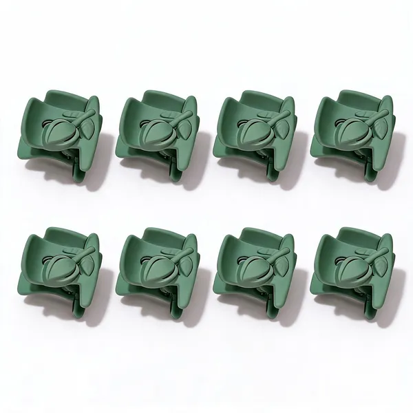 Green_Plastic_Hair_Claw_Clip_for_Women_Pack_Of_8