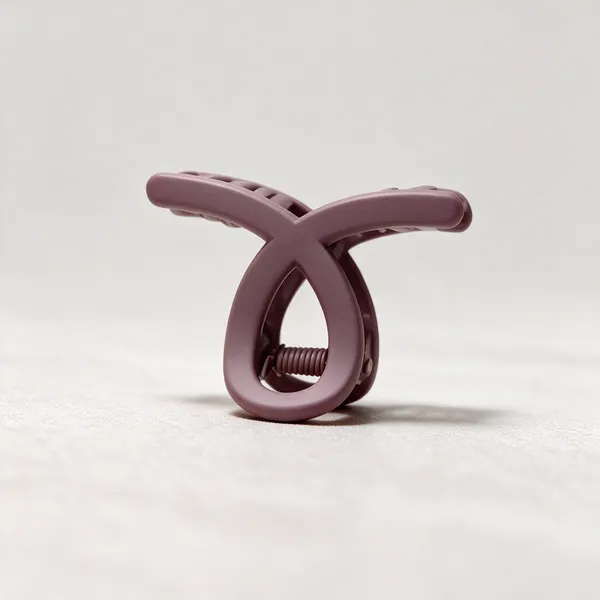 Mauve_Plastic_Claw_Hair_Clip_Pack_Of_11