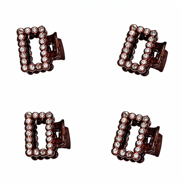 Silver_Rhinestone_Rectangular_Hair_Clip_for_Women_Pack_Of_4
