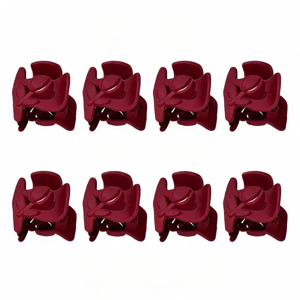 Maroon_Claw_Style_Hair_Clip_for_Women_Pack_Of_8