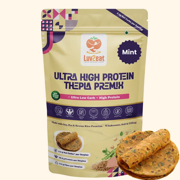 Luv2Eat_High_Protein_Thepla_Premix_Pudina_With_Garlic